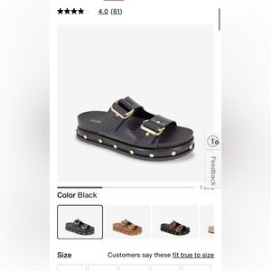 Black Studded Slide BCBGeneration Bamba Platform Sandal